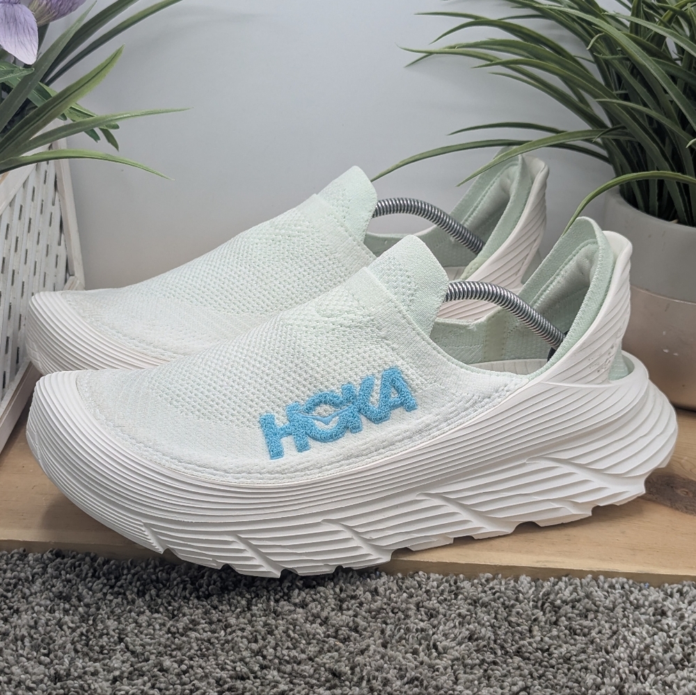 Hoka One One HOKA Restore TC Ocean Mist Mens Size 13 Women's 14 Unisex Slip Ons
